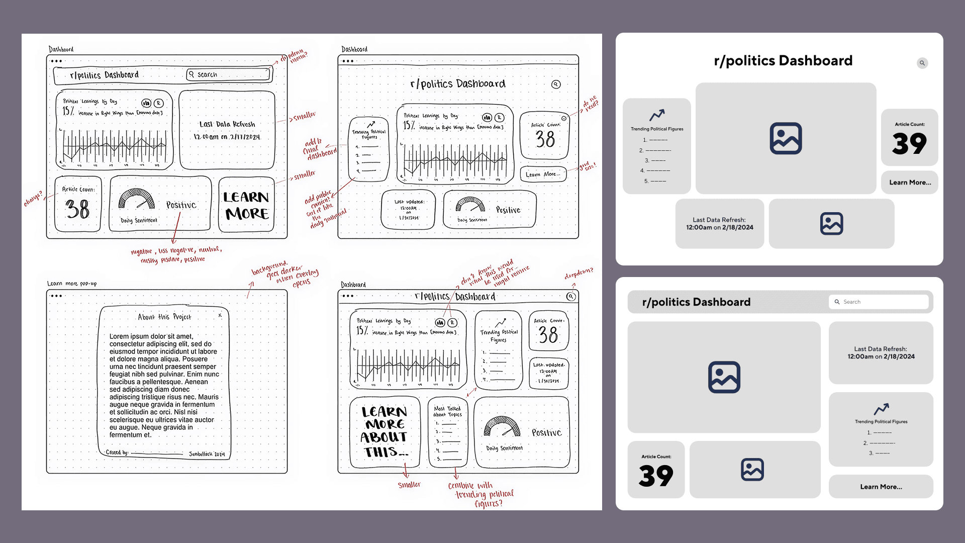 R-Politics Initial Designs